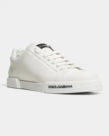 Dolce & Gabbana Men's Portofino Calf Leather Low-Top Sneakers | Thumbnail 2 Dolce & Gabbana Men's Portofino Calf Leather Low-Top Sneakers | Thumbnail 2