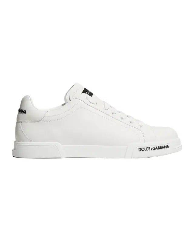 Men 's Portofino Calf Leather Low-Top Sneakers