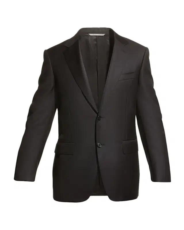 Canali Men 's Solid Wool Two-Piece Suit