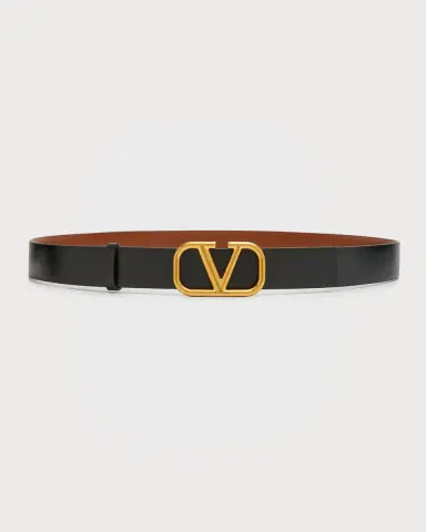 Valentino Garavani VLogo Reversible Leather Belt, 30mm | Thumbnail 2 Valentino Garavani VLogo Reversible Leather Belt, 30mm | Thumbnail 2