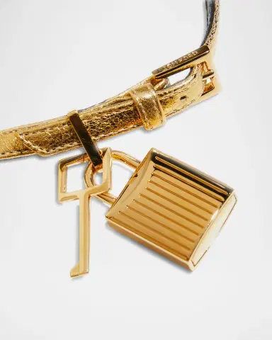 Tom Ford Lock Metallic Stiletto Sandals | Thumbnail 7 Tom Ford Lock Metallic Stiletto Sandals | Thumbnail 7