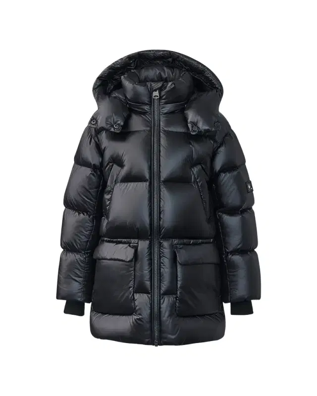 Mackage Kid 's Kennie Quilted Logo Jacket, Size 8-