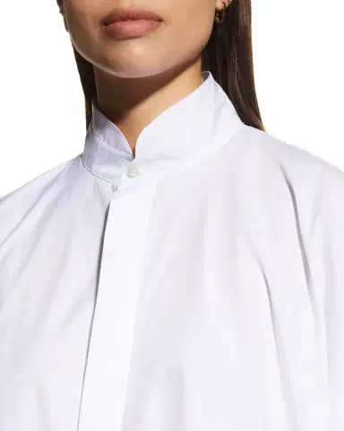 Eskandar Wide Longer-Back Double Stand Collar Shirt (Mid Plus Length) | Thumbnail 5
