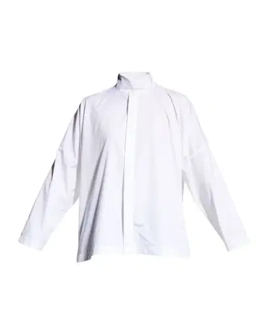 Eskandar Wide Longer-Back Double Stand Collar Shirt (Mid Plus Length) | Thumbnail 1