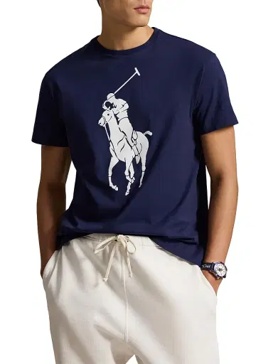 Polo Ralph Lauren Men's Logo Cotton Crewneck T-Shirt - Cruise Navy | Thumbnail 3
