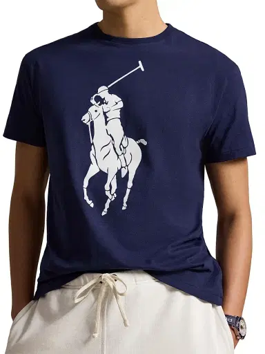 Polo Ralph Lauren Men's Logo Cotton Crewneck T-Shirt - Cruise Navy | Thumbnail 5