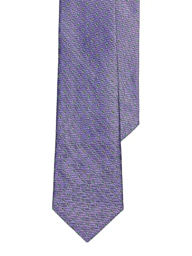 Polo Ralph Lauren Men's Neat Woven Silk Tie - Purple | Thumbnail 1 Polo Ralph Lauren Men's Neat Woven Silk Tie - Purple | Thumbnail 1