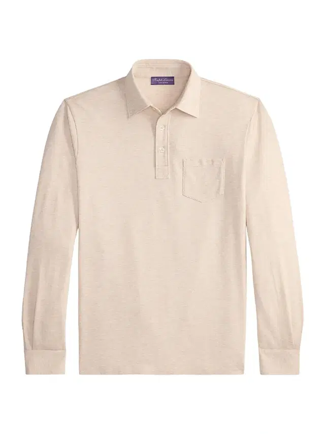Men's Cotton-Cashmere Piqué Polo Shirt - Champagne Melange