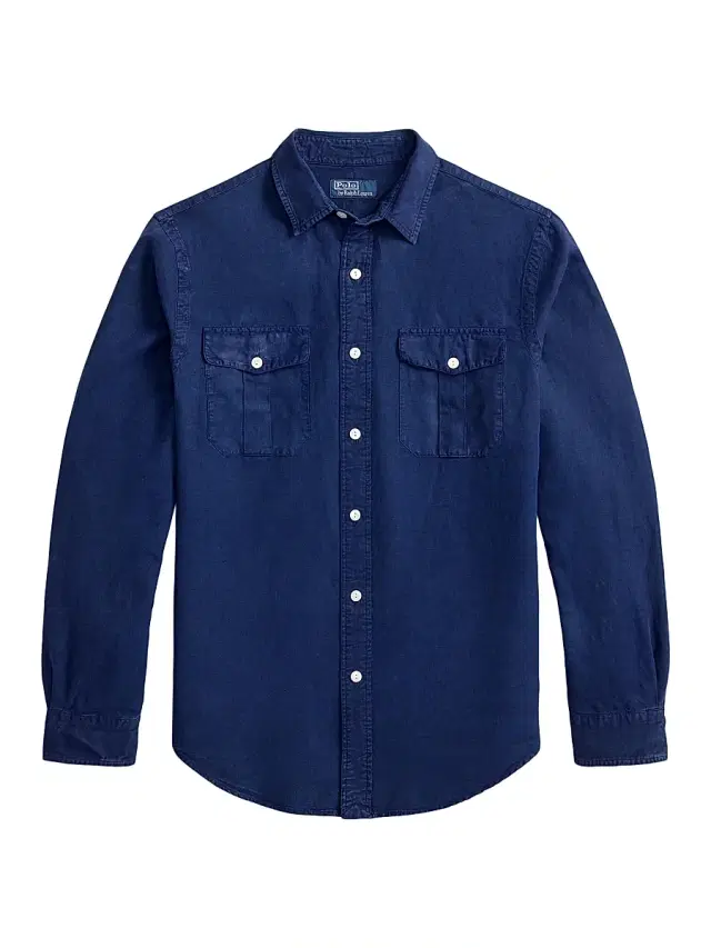 Polo Ralph Lauren Men's Linen-Silk Canvas Utility Shirt - Indigo