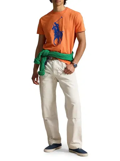 Polo Ralph Lauren Men's Logo Cotton Crewneck T-Shirt - Kona Orange | Thumbnail 2