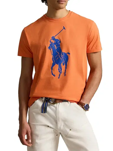 Polo Ralph Lauren Men's Logo Cotton Crewneck T-Shirt - Kona Orange | Thumbnail 3