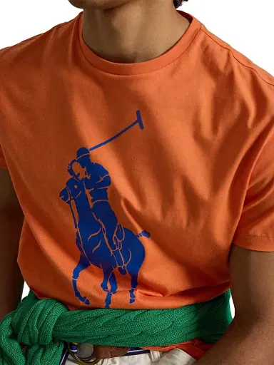 Polo Ralph Lauren Men's Logo Cotton Crewneck T-Shirt - Kona Orange | Thumbnail 6