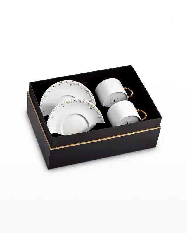 L 'Objet Haas Mojave Teacup + Saucers