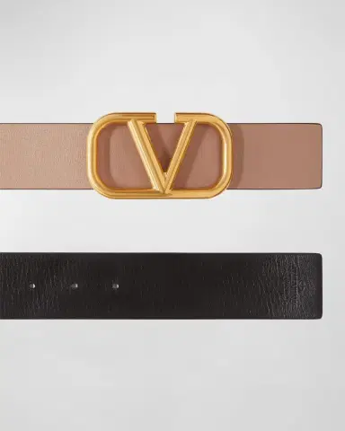 Valentino Garavani VLogo Leather Belt, 40mm | Thumbnail 4 Valentino Garavani VLogo Leather Belt, 40mm | Thumbnail 4