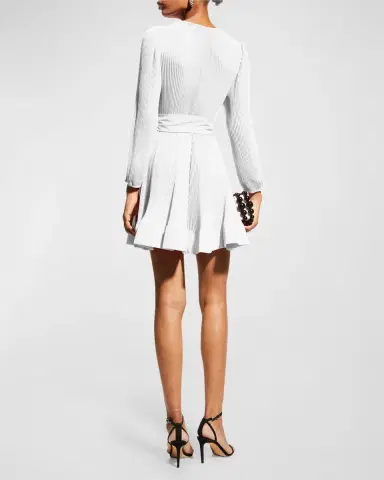 Milly Liv Pleated Fit-&-Flare Dress | Thumbnail 4