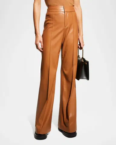 ALICE + OLIVIA Dylan High-Waist Faux-Leather Pants | Thumbnail 4