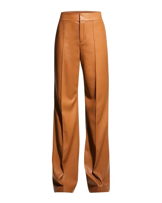 ALICE + OLIVIA Dylan High-Waist Faux-Leather Pants