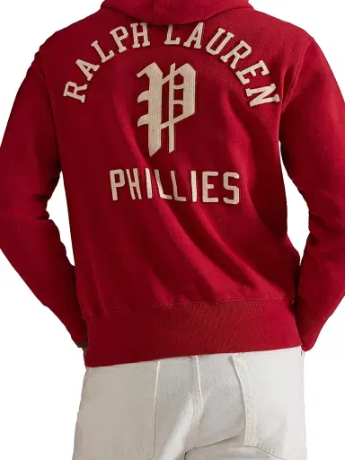 Polo Ralph Lauren Men's Phillies Vintage Fleece Hoodie - Ralph Red | Thumbnail 4