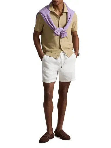 Polo Ralph Lauren Men's Honeycomb-Knit Cotton Polo Shirt - Coastal Beige - Size XL | Thumbnail 2