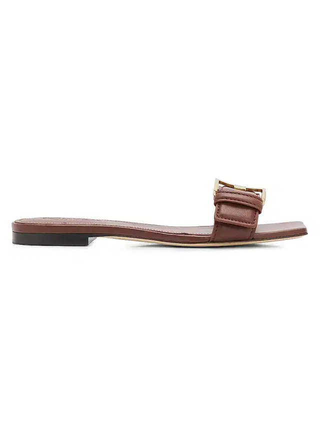 Tod's Women's Buckle-Strap Leather Sandals - Mogano