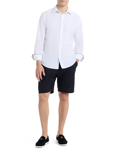 Robert Graham Men's Avondale Chambray Cotton Shirt - | Thumbnail 2