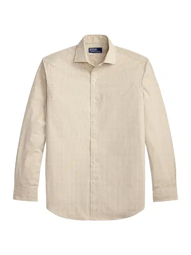 Polo Ralph Lauren Men's Check Cotton Poplin Shirt - Coastal Beige White - Size XXL | Thumbnail 1 Polo Ralph Lauren Men's Check Cotton Poplin Shirt - Coastal Beige White - Size XXL | Thumbnail 1