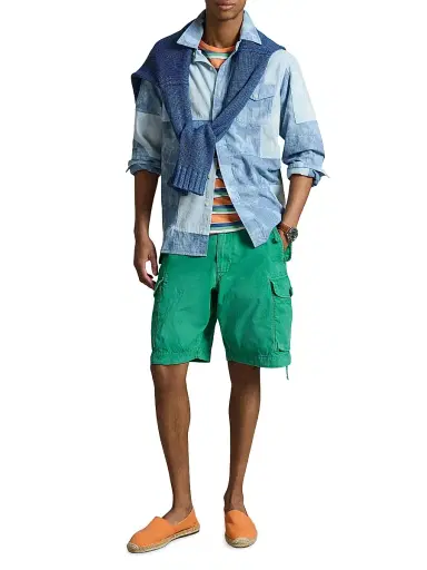 Polo Ralph Lauren Men's Garment-Dyed Ripstop Cargo Shorts | Thumbnail 2 Polo Ralph Lauren Men's Garment-Dyed Ripstop Cargo Shorts | Thumbnail 2