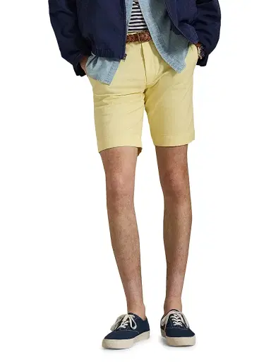 Polo Ralph Lauren Men's Stretch-Cotton Twill Shorts - T Bird Yellow - Size 40 | Thumbnail 6 Polo Ralph Lauren Men's Stretch-Cotton Twill Shorts - T Bird Yellow - Size 40 | Thumbnail 6