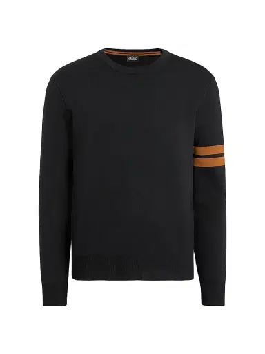 Zegna Men's High Performance Wool Sweater - Black - Size 48 | Thumbnail 1 Zegna Men's High Performance Wool Sweater - Black - Size 48 | Thumbnail 1
