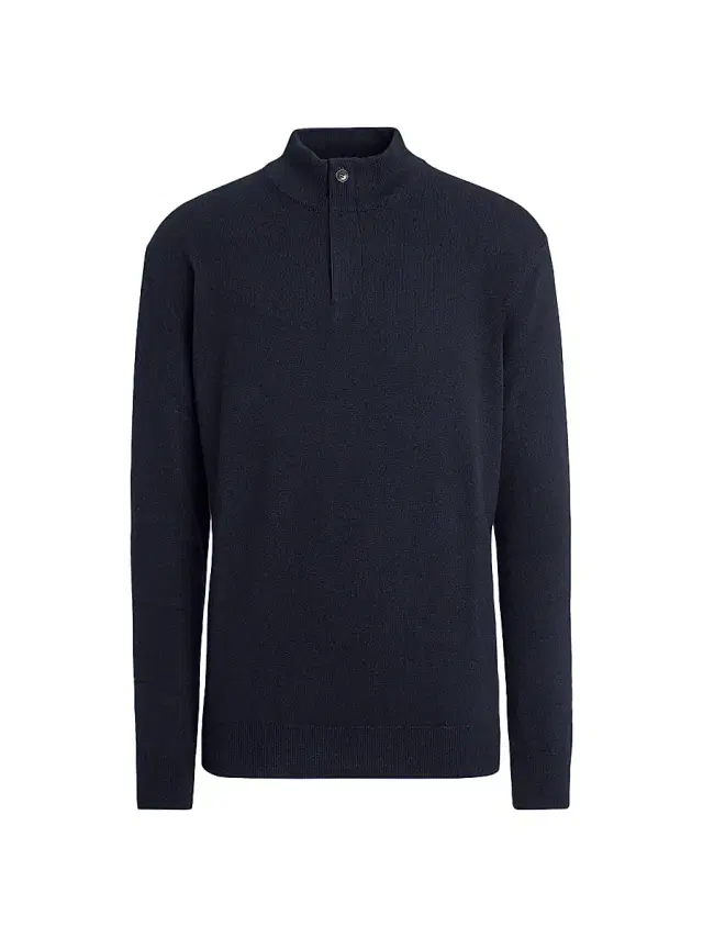 ZEGNA Men's Oasi Cashmere Sweater - Navy Blue Melange