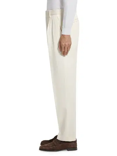 Zegna Men's Cotton and Wool Pants | Thumbnail 3 Zegna Men's Cotton and Wool Pants | Thumbnail 3