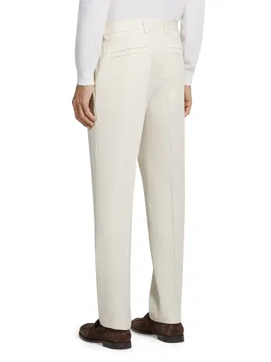 Zegna Men's Cotton and Wool Pants | Thumbnail 4 Zegna Men's Cotton and Wool Pants | Thumbnail 4