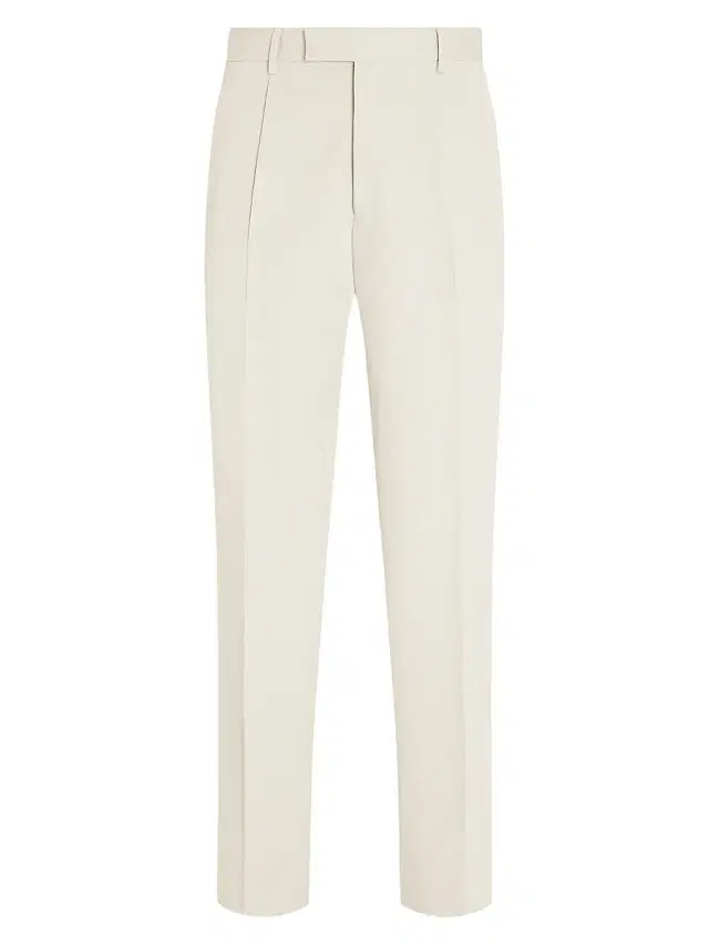ZEGNA Men's Cotton and Wool Pants - White