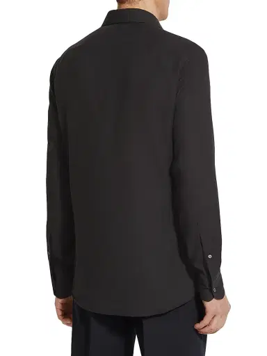 Zegna Men's Cashco Shirt - Black - Size XXXL | Thumbnail 3 Zegna Men's Cashco Shirt - Black - Size XXXL | Thumbnail 3