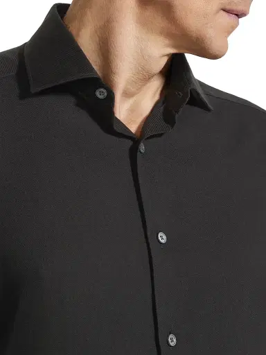 Zegna Men's Cashco Shirt - Black - Size XXXL | Thumbnail 5 Zegna Men's Cashco Shirt - Black - Size XXXL | Thumbnail 5