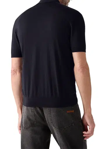 Zegna Men's 15milmil15 Wool Polo Shirt | Thumbnail 3