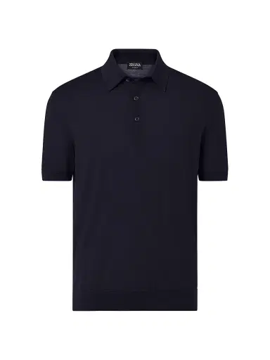 Zegna Men's 15milmil15 Wool Polo Shirt | Thumbnail 1