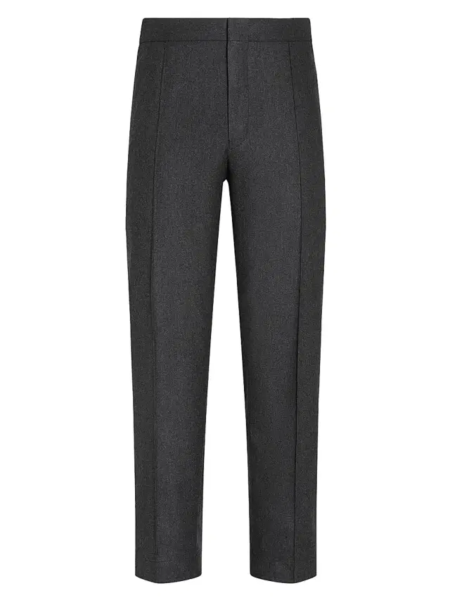 ZEGNA Men's 15milmil15 Wool Silk and Cashmere Pants - Dark Grey