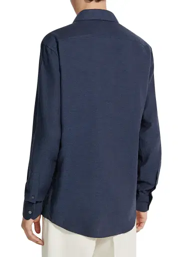 Zegna Men's Cashco Shirt | Thumbnail 3 Zegna Men's Cashco Shirt | Thumbnail 3