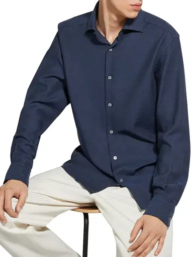 Zegna Men's Cashco Shirt | Thumbnail 4 Zegna Men's Cashco Shirt | Thumbnail 4
