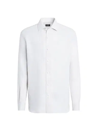 Zegna Men's Linen Shirt - White - Size XXXL | Thumbnail 1