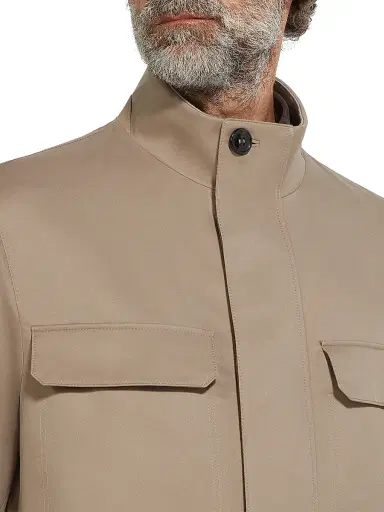 Zegna Men's Motorin 125CC Microfiber Field Jacket | Thumbnail 4