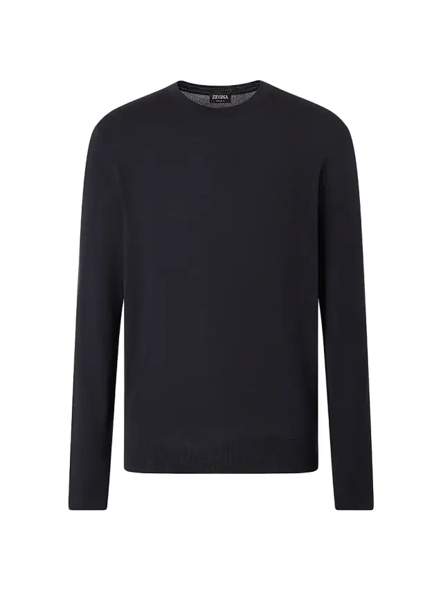 ZEGNA Men's 15milmil15 Wool Crewneck Sweater - Navy Blue
