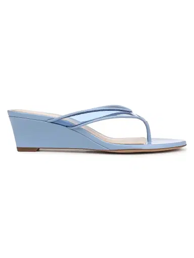 Veronica Beard Women's Clea 45MM Suede Wedge Sandals - Blue Jay - Size 10 | Thumbnail 1 Veronica Beard Women's Clea 45MM Suede Wedge Sandals - Blue Jay - Size 10 | Thumbnail 1