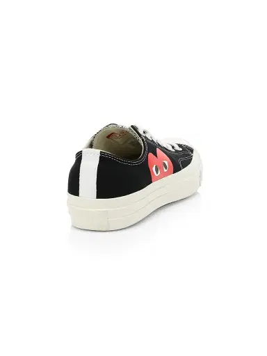 Comme des Garçons PLAY CdG PLAY x Converse Men's Chuck Taylor All Star One Heart Low-Top Sneakers - Beige - Size 12 | Thumbnail 3