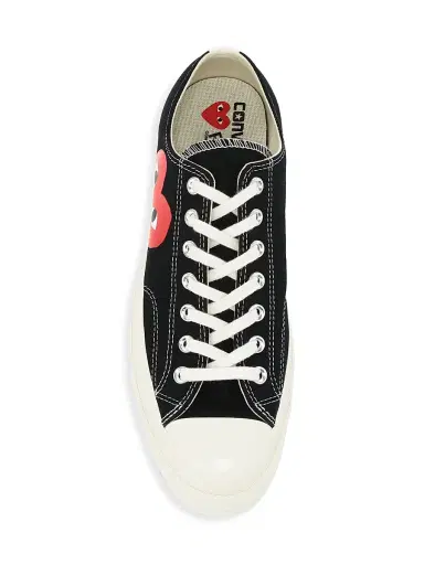 Comme des Garçons PLAY CdG PLAY x Converse Men's Chuck Taylor All Star One Heart Low-Top Sneakers - Beige - Size 12 | Thumbnail 5
