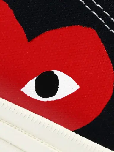 Comme des Garçons PLAY CdG PLAY x Converse Men's Chuck Taylor All Star One Heart Low-Top Sneakers - Beige - Size 12 | Thumbnail 6