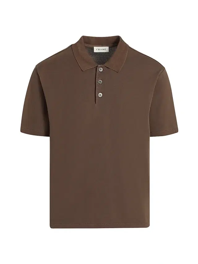 Men's Washed Light Pique Polo Shirt - Antique Cafe