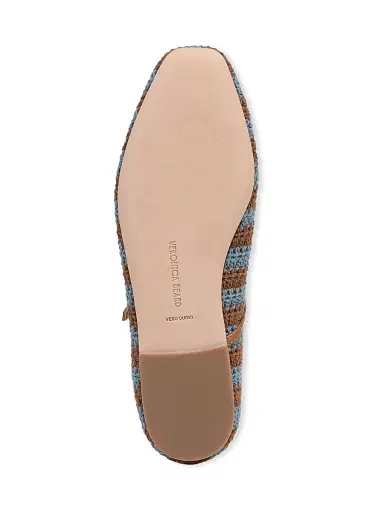 Veronica Beard Women's Ellie Striped Crochet Leather Mary Janes - Blue Steel - Size 10 | Thumbnail 8