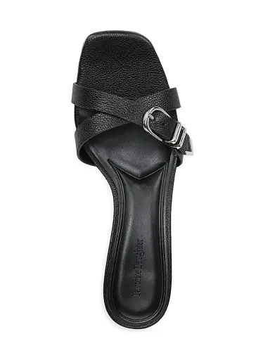 Favorite Daughter Women's Shiloh 40MM Leather Kitten-Heel Sandals - Black - Size 9 | Thumbnail 4 Favorite Daughter Women's Shiloh 40MM Leather Kitten-Heel Sandals - Black - Size 9 | Thumbnail 4